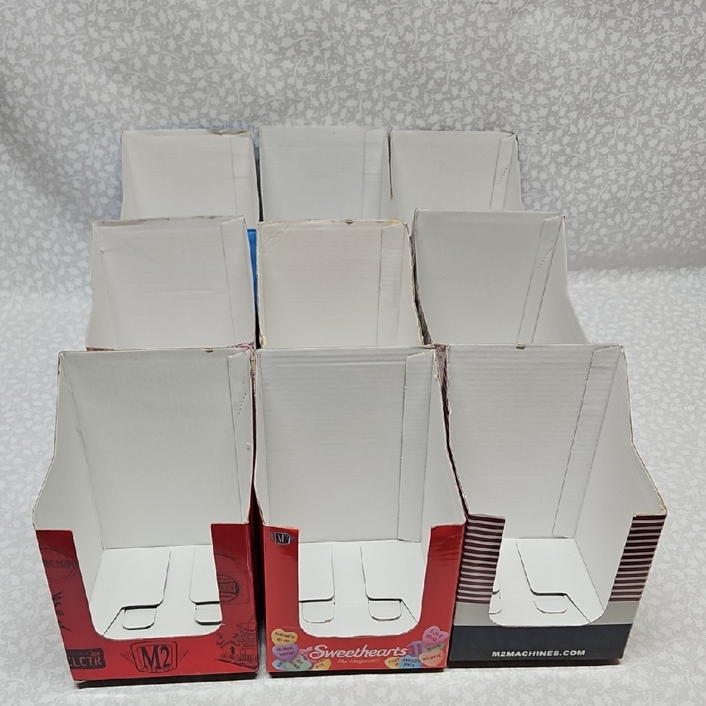 9 Different M2 Machines Store Shelf Display Boxes Sweethearts Bazooka More